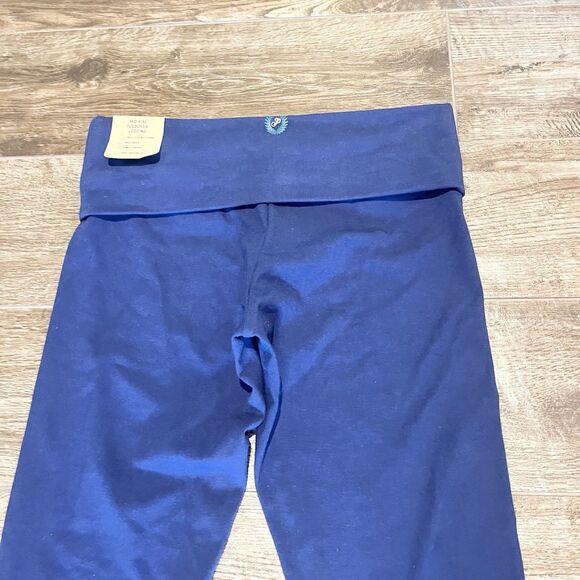 Victoria's Secret Pants - Victoria Secret PINK Leggings Womens XS Midnight Navy Blue Mid Rise Foldover